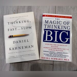 Set of 2 leadership books. Thinking Fast and Slow. The Magic of Thinking Big.